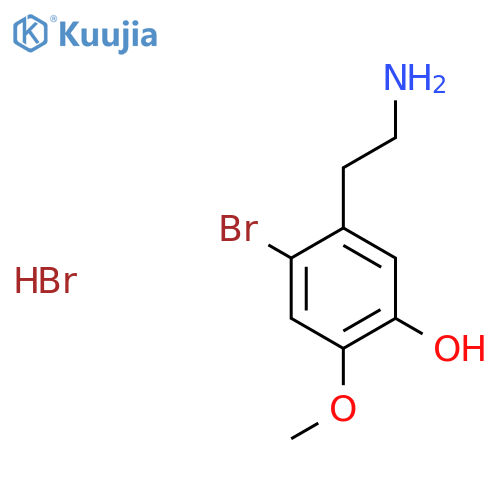 5-(2-Aminoethyl)-4-bromo-2-methoxyphenol;hydrobromide structure
