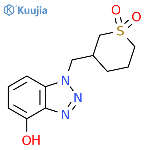 3-[(4-hydroxy-1H-1,2,3-benzotriazol-1-yl)methyl]-1lambda6-thiane-1,1-dione structure