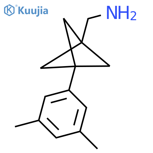 [3-(3,5-Dimethylphenyl)-1-bicyclo[1.1.1]pentanyl]methanamine structure