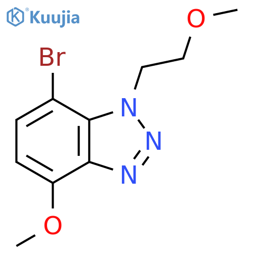 7-bromo-4-methoxy-1-(2-methoxyethyl)-1H-1,2,3-benzotriazole structure