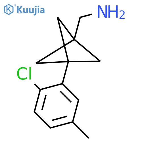 [3-(2-Chloro-5-methylphenyl)-1-bicyclo[1.1.1]pentanyl]methanamine structure