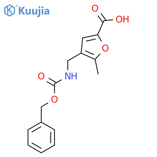 5-Methyl-4-(phenylmethoxycarbonylaminomethyl)furan-2-carboxylic acid structure