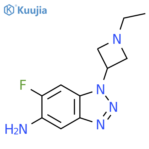 1-(1-ethylazetidin-3-yl)-6-fluoro-1H-1,2,3-benzotriazol-5-amine structure