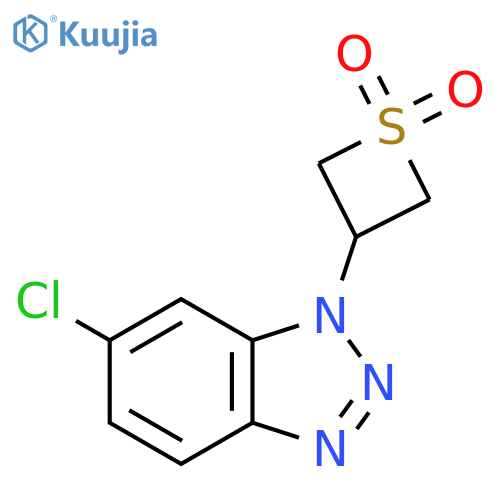3-(6-chloro-1H-1,2,3-benzotriazol-1-yl)-1lambda6-thietane-1,1-dione structure
