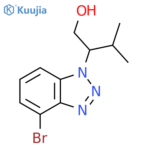 2-(4-bromo-1H-1,2,3-benzotriazol-1-yl)-3-methylbutan-1-ol structure
