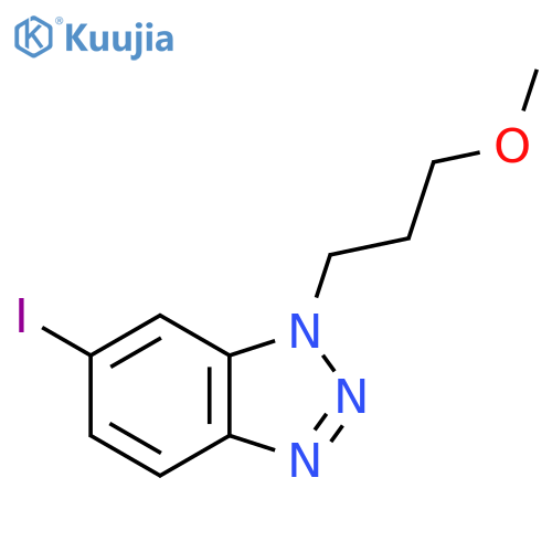 6-iodo-1-(3-methoxypropyl)-1H-1,2,3-benzotriazole structure