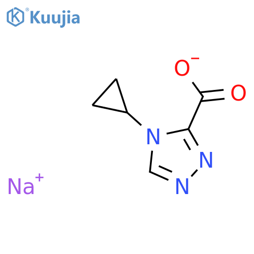 4H-1,2,4-Triazole-3-carboxylic acid, 4-cyclopropyl-, sodium salt (1:1) structure