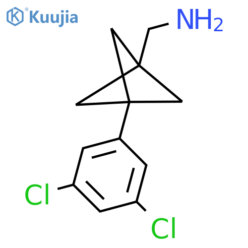 [3-(3,5-Dichlorophenyl)-1-bicyclo[1.1.1]pentanyl]methanamine structure