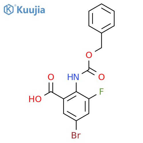 2-{[(Benzyloxy)carbonyl]amino}-5-bromo-3-fluorobenzoic acid structure