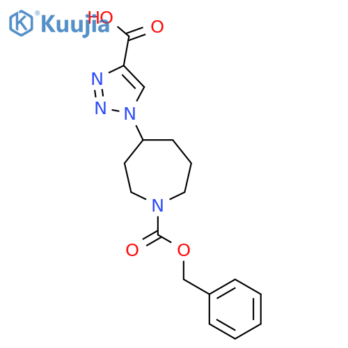 1-(1-Phenylmethoxycarbonylazepan-4-yl)triazole-4-carboxylic acid structure