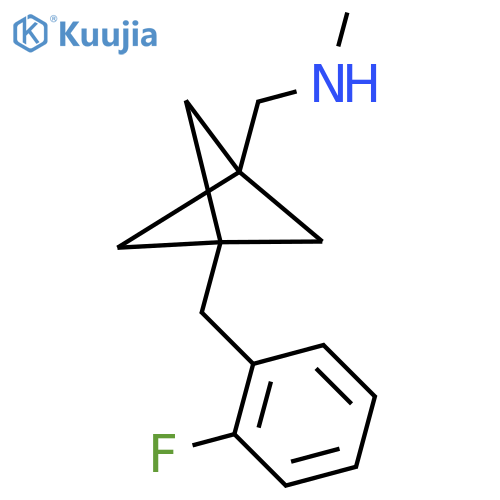 ({3-[(2-Fluorophenyl)methyl]bicyclo[1.1.1]pentan-1-yl}methyl)(methyl)amine structure