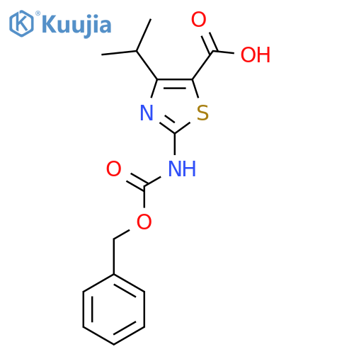 2-(Phenylmethoxycarbonylamino)-4-propan-2-yl-1,3-thiazole-5-carboxylic acid structure
