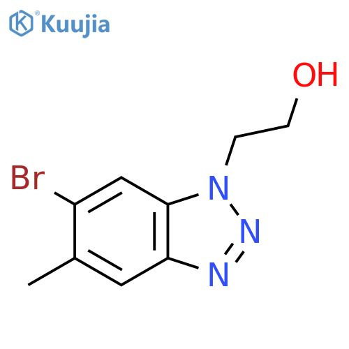 2-(6-bromo-5-methyl-1H-1,2,3-benzotriazol-1-yl)ethan-1-ol structure