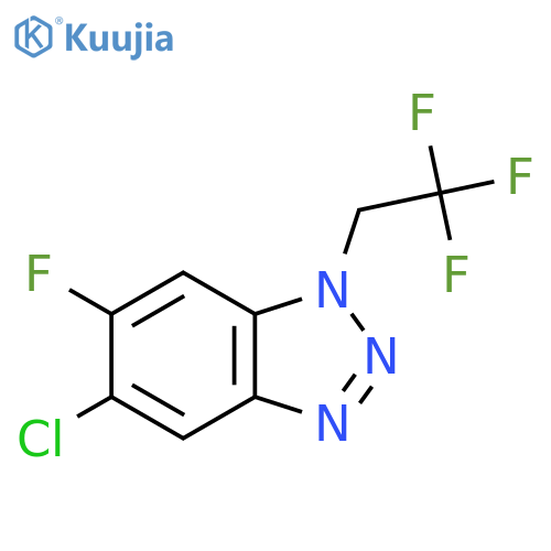 5-chloro-6-fluoro-1-(2,2,2-trifluoroethyl)-1H-1,2,3-benzotriazole structure