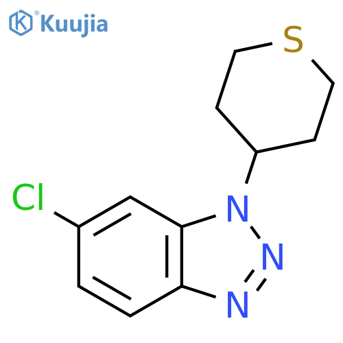6-chloro-1-(thian-4-yl)-1H-1,2,3-benzotriazole structure