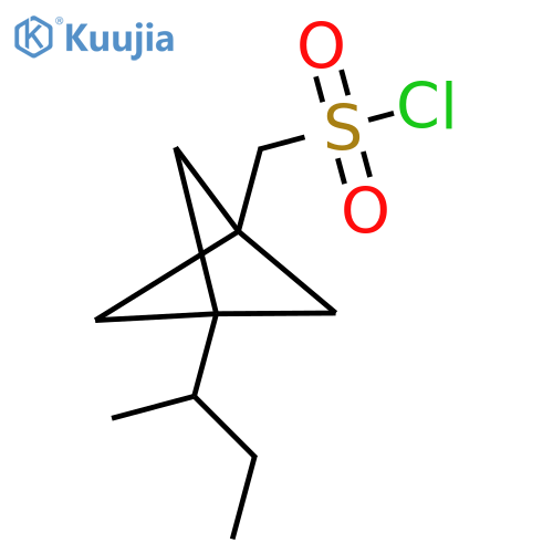 (3-Butan-2-yl-1-bicyclo[1.1.1]pentanyl)methanesulfonyl chloride structure