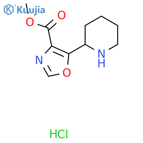 Methyl 5-piperidin-2-yl-1,3-oxazole-4-carboxylate;hydrochloride structure