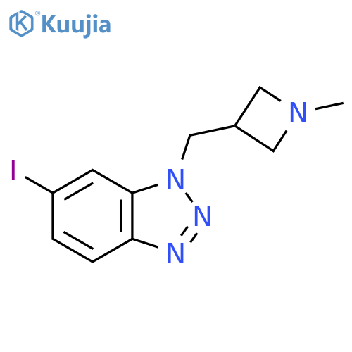 6-iodo-1-[(1-methylazetidin-3-yl)methyl]-1H-1,2,3-benzotriazole structure