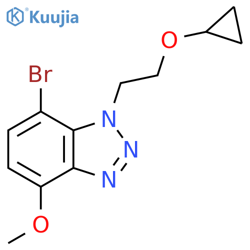 7-bromo-1-(2-cyclopropoxyethyl)-4-methoxy-1H-1,2,3-benzotriazole structure