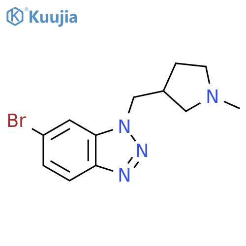 6-bromo-1-[(1-methylpyrrolidin-3-yl)methyl]-1H-1,2,3-benzotriazole structure