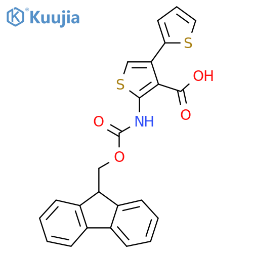 2-({[(9H-fluoren-9-yl)methoxy]carbonyl}amino)-4-(thiophen-2-yl)thiophene-3-carboxylic acid structure