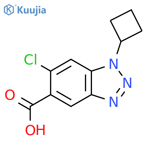1-Cyclobutyl-6-chloro-1H-benzotriazole-5-carboxylic acid structure