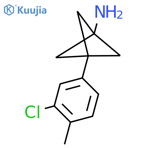 3-(3-Chloro-4-methylphenyl)bicyclo[1.1.1]pentan-1-amine structure