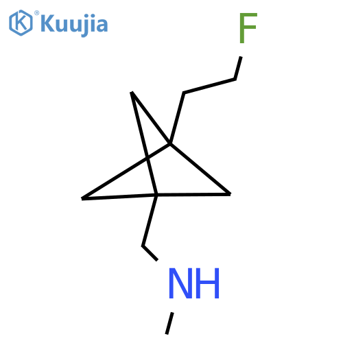 {[3-(2-Fluoroethyl)bicyclo[1.1.1]pentan-1-yl]methyl}(methyl)amine structure