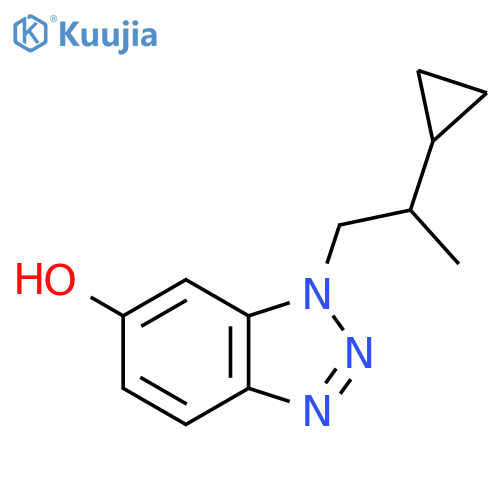 1-(2-cyclopropylpropyl)-1H-1,2,3-benzotriazol-6-ol structure