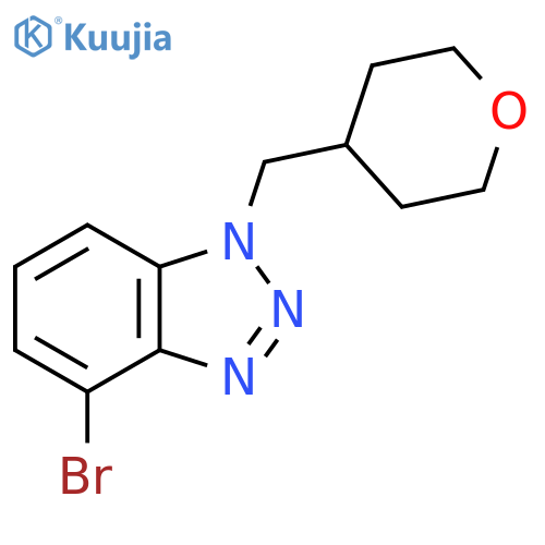 4-bromo-1-[(oxan-4-yl)methyl]-1H-1,2,3-benzotriazole structure