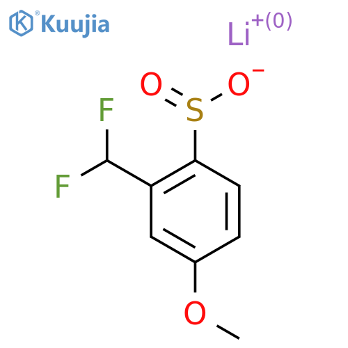 Lithium;2-(difluoromethyl)-4-methoxybenzenesulfinate structure