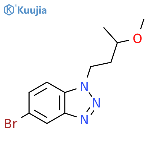 5-bromo-1-(3-methoxybutyl)-1H-1,2,3-benzotriazole structure