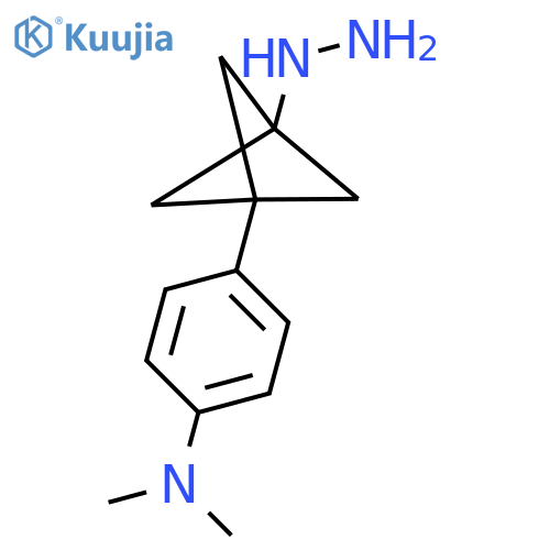 4-(3-Hydrazinyl-1-bicyclo[1.1.1]pentanyl)-N,N-dimethylaniline structure