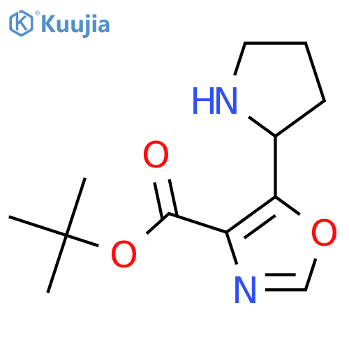 Tert-butyl 5-pyrrolidin-2-yl-1,3-oxazole-4-carboxylate structure