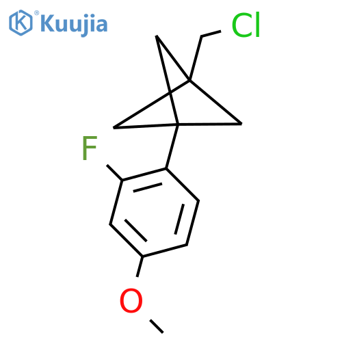 1-(Chloromethyl)-3-(2-fluoro-4-methoxyphenyl)bicyclo[1.1.1]pentane structure