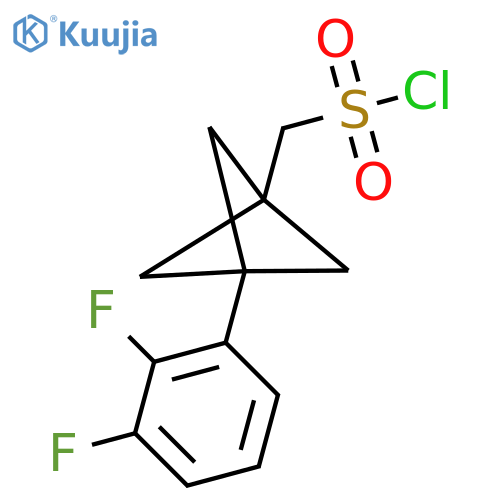 [3-(2,3-Difluorophenyl)-1-bicyclo[1.1.1]pentanyl]methanesulfonyl chloride structure