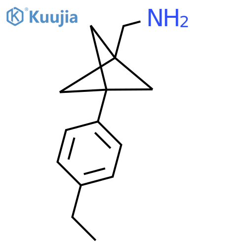 [3-(4-Ethylphenyl)-1-bicyclo[1.1.1]pentanyl]methanamine structure