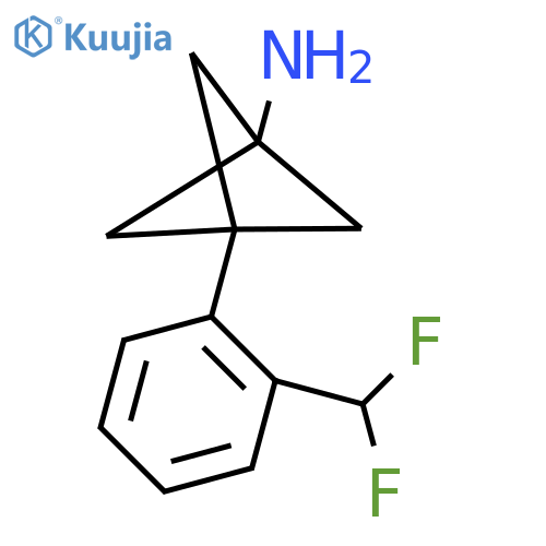 3-[2-(Difluoromethyl)phenyl]bicyclo[1.1.1]pentan-1-amine structure