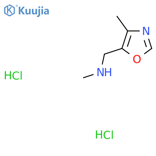 N-Methyl-1-(4-methyl-1,3-oxazol-5-yl)methanamine;dihydrochloride structure