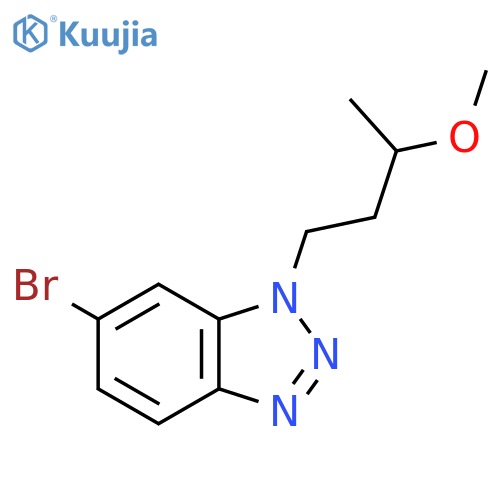 6-bromo-1-(3-methoxybutyl)-1H-1,2,3-benzotriazole structure