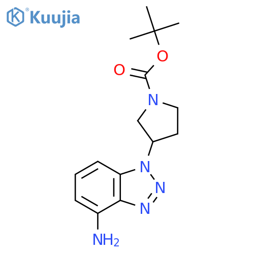 tert-butyl 3-(4-amino-1H-1,2,3-benzotriazol-1-yl)pyrrolidine-1-carboxylate structure