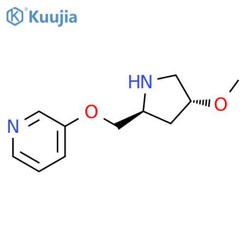 3-{(2S,4R)-4-methoxypyrrolidin-2-ylmethoxy}pyridine structure