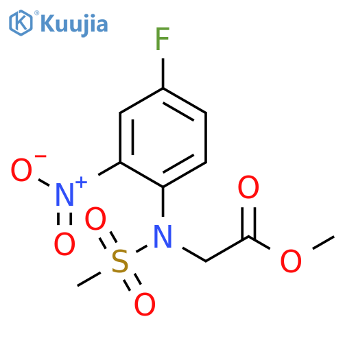 Methyl 2-[N-(4-fluoro-2-nitrophenyl)methanesulfonamido]acetate structure