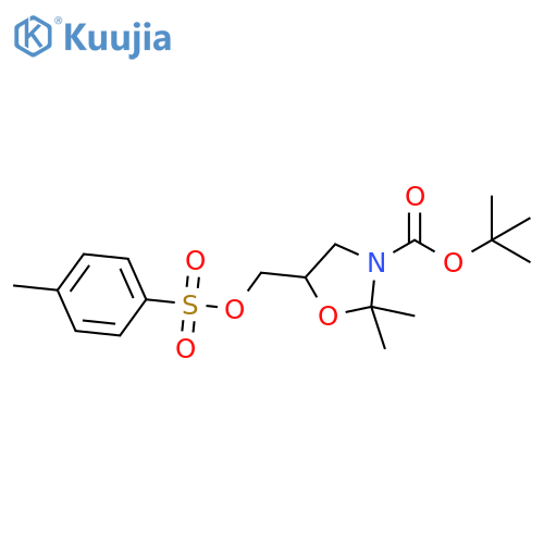 tert-Butyl 2,2-dimethyl-5-({[(4-methylbenzene)sulfonyl]oxy}methyl)-1,3-oxazolidine-3-carboxylate structure