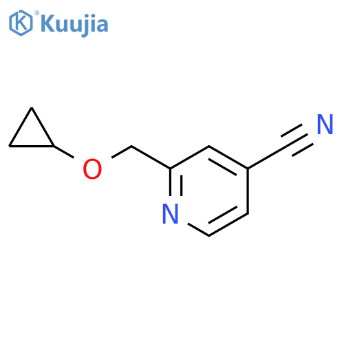 2-(cyclopropoxymethyl)pyridine-4-carbonitrile structure