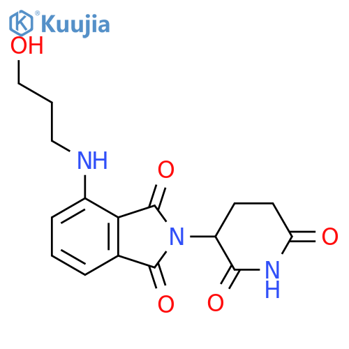 1H-Isoindole-1,3(2H)-dione, 2-(2,6-dioxo-3-piperidinyl)-4-[(3-hydroxypropyl)amino]- structure