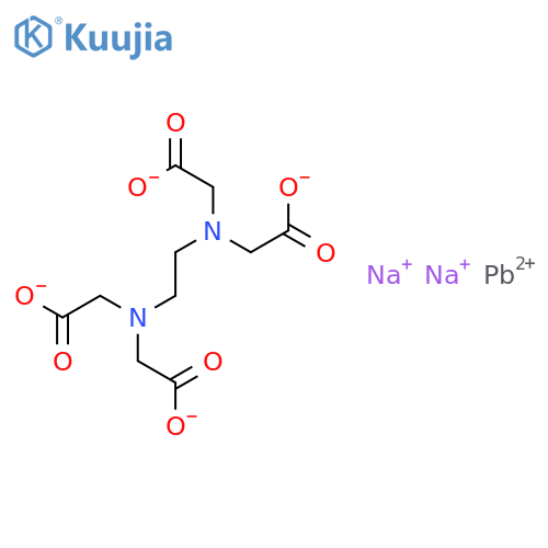 Ethylenediaminetetraacetic acid disodium lead salt hydrate structure