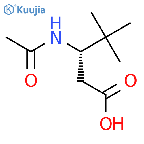 (3S)-3-acetamido-4,4-dimethylpentanoic acid structure