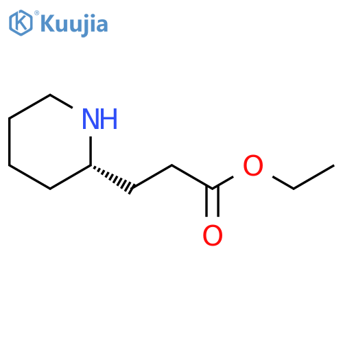 2-Piperidinepropanoic acid, ethyl ester, (2S)- structure