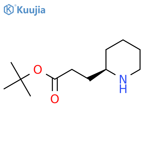 tert-butyl 3-[(2R)-piperidin-2-yl]propanoate structure